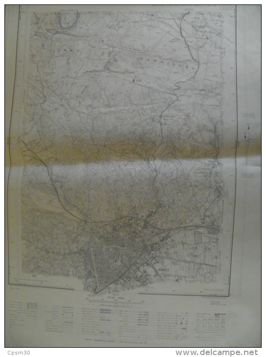 Carte Géographique - NIMES N° I - échelle 1/20.000 Mars 1967 - Topographische Karten