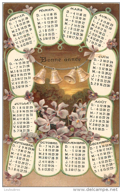 CARTE POSTALE CALENDRIER DE 1906 - Petit Format : 1901-20