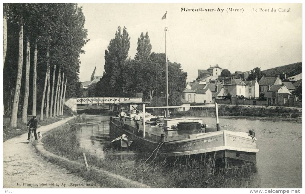 CPA (51) MAREUIL SUR AY   Le Pont Du Canal (batellerie) - Mareuil-sur-Ay