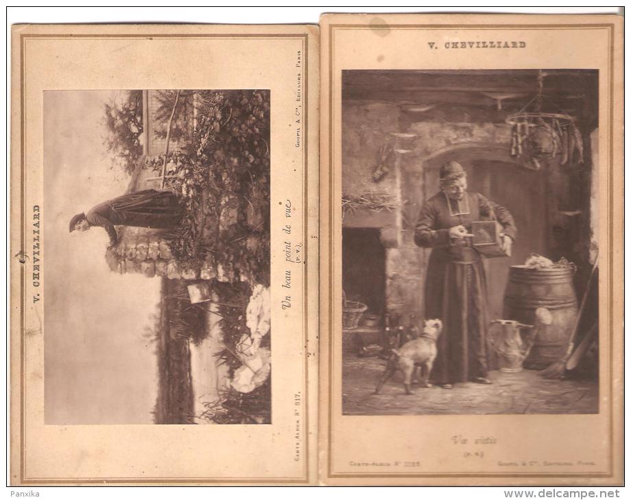 V.Chevilliard. Carte-Album.  Curé.Humour. "Un Beau Point De Vue". "Vae Victis". - Autres & Non Classés