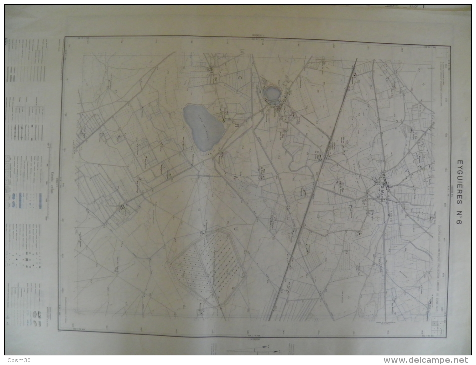 Carte Géographique - EYGUIERES N° 6 - échelle 1/20.000 Avril 1969 St Martin De Crau Et L´usine A Dynamite Et Divers Mas - Topographische Karten
