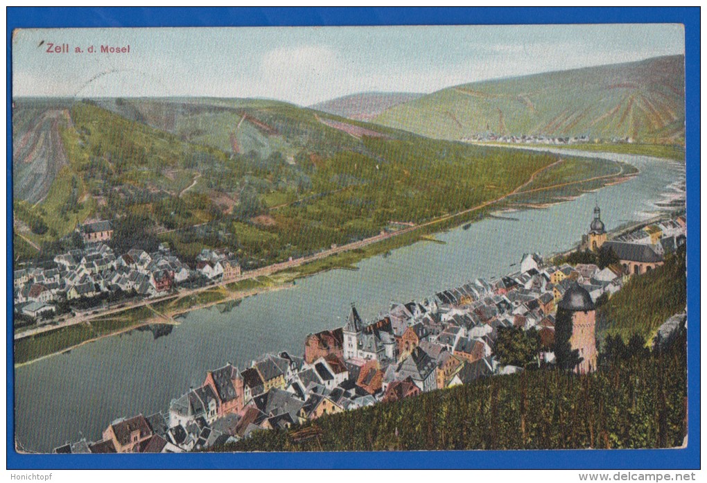 Deutschland; Zell An Der Mosel; Panorama; 1911 - Zell