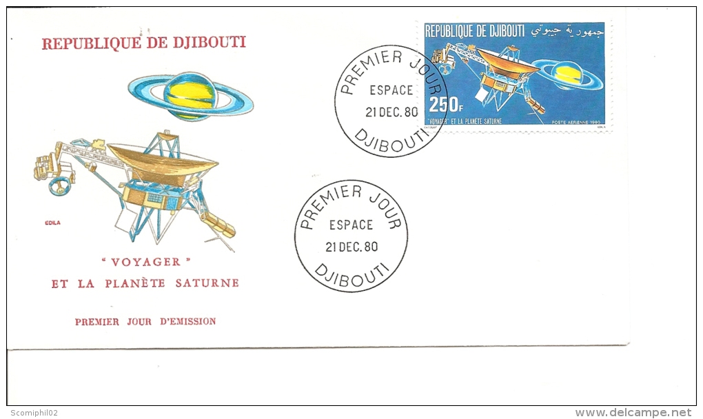 Espace -Voyager ( FDC De Djibouti De 1980 à Voir) - Africa
