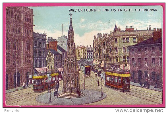 PC6225 Postcard: Walter Fountain, Lister Gate, Nottingham - Nottingham