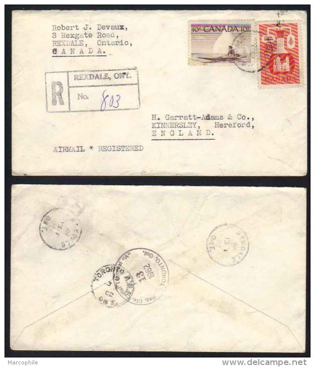 CANADA / 1935-1962 LOT DE 10 LETTRES  / 11 IMAGES  (ref 4106) - Historia Postale