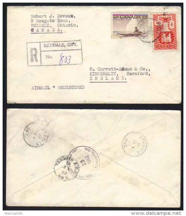 CANADA / 1935-1962 LOT DE 10 LETTRES  / 11 IMAGES  (ref 4106) - Postgeschiedenis