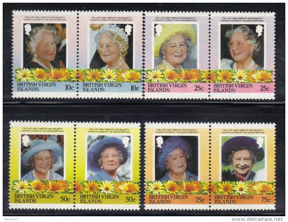 Z759 - BRITISH VIRGIN ISLANDS , 85th Queen Mother Serie 527/534  ***  MNH - Iles Vièrges Britanniques