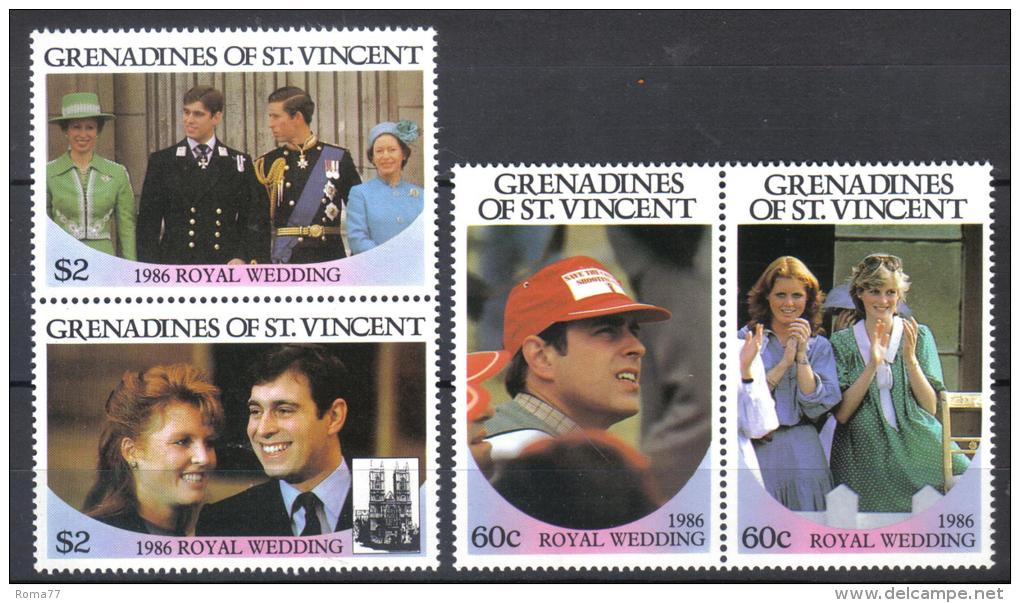 CI1362a - ST. VINCENT , Serie Royal Wedding 1986  *** - St.Vincent & Grenadines