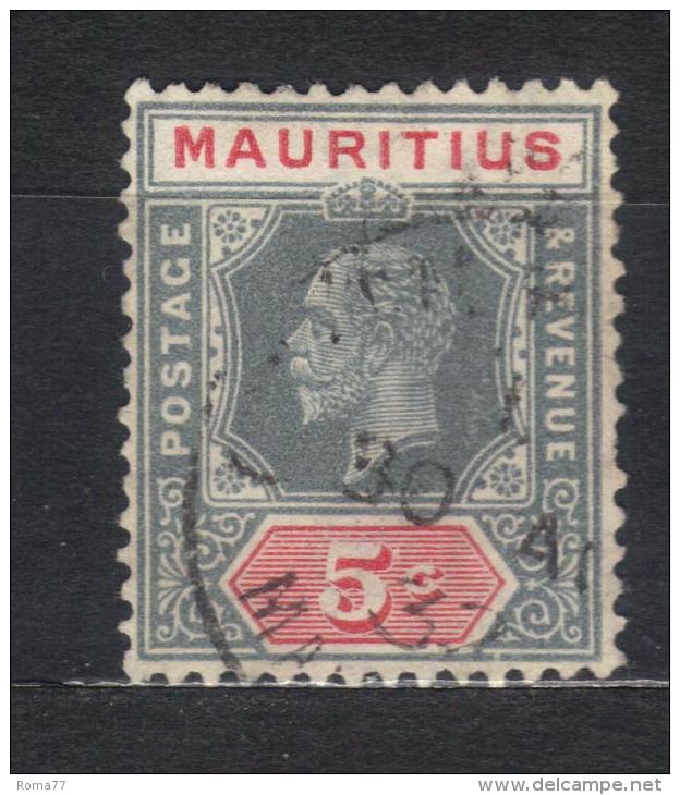 R667 - MAURITIUS , Giorgio V  : Fil CA Corsiva Gibbons N. 227a DIE I - Mauricio (...-1967)