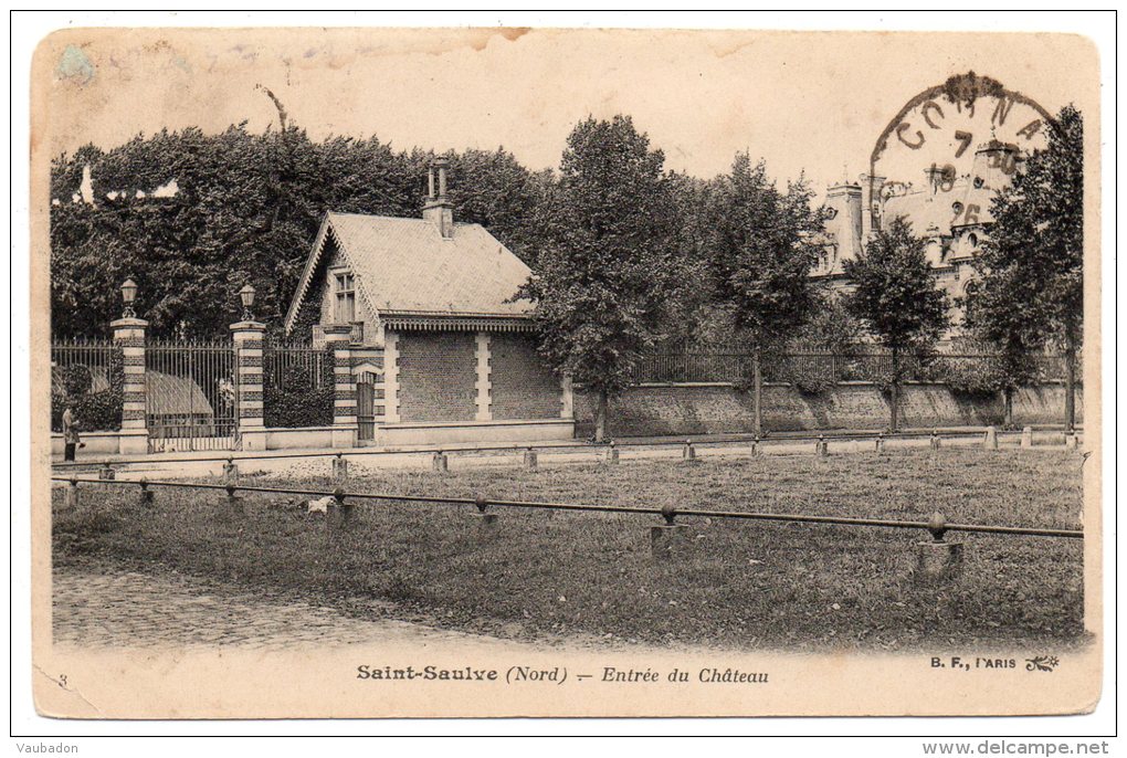 CP, 59, SAINT-SAULVE, Entrée Du Château, Dos Simple, Voyagé En 1926 - Autres & Non Classés