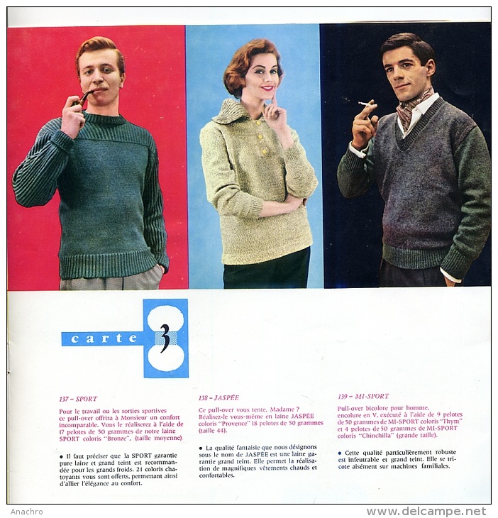 ALBUM MODELES TRICOT BERGERE De FRANCE 1959 / Publicité BAS Nylon LAINE Et SOUS VETEMENTS - Schnittmuster