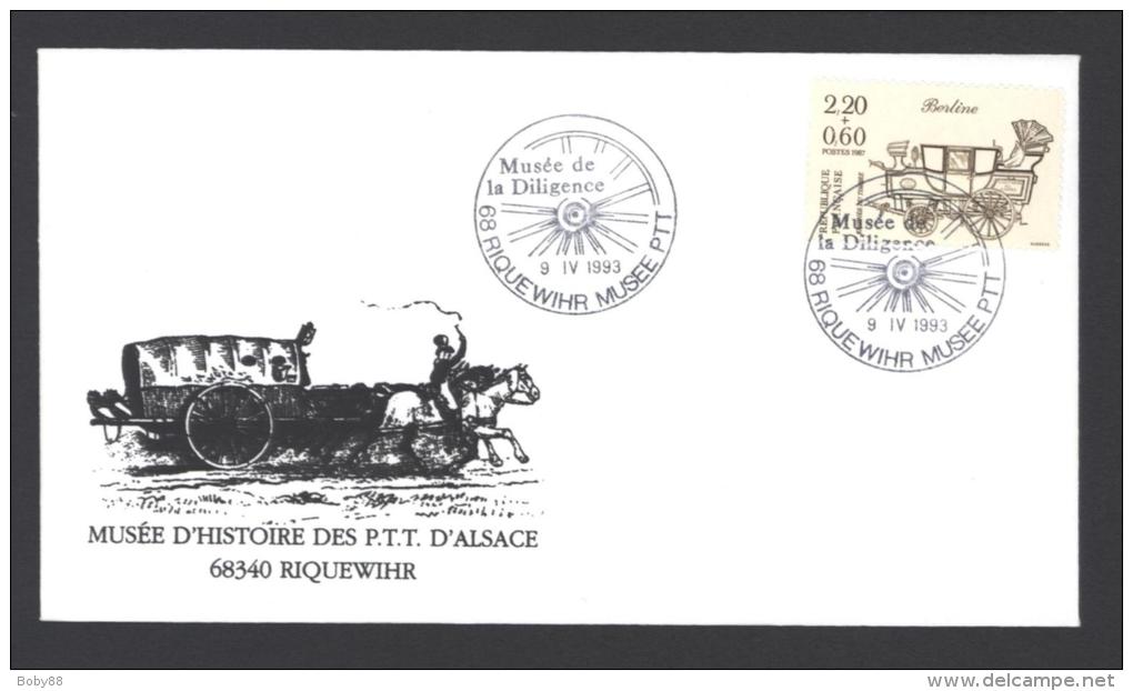 Lettre Avec CàD 68 RIQUEWIHR MUSEE PTT Musée De La Diligence 09/04/1993 - Réf A1755 - Bolli Commemorativi