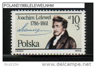 POLAND 1986 200 YEARS BIRTH ANNIVERSARY OF LELEWEL NHM Writer Author Historian Politician History Marx Engels - Writers