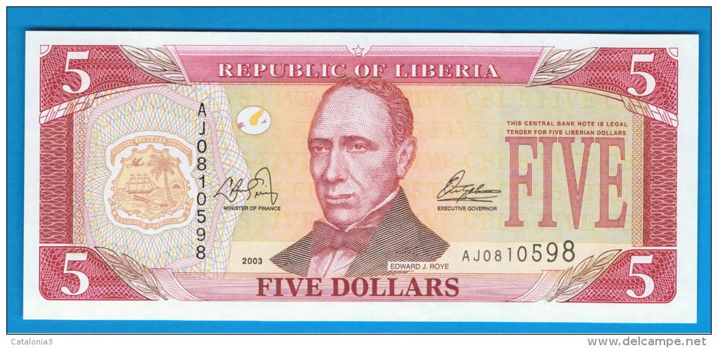 LIBERIA - 5 Dolar 2003 SC  P-26 - Liberia