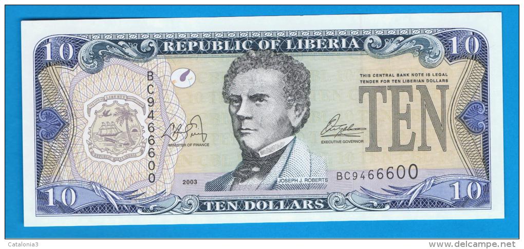 LIBERIA - 10 Dolar  2003 SC  P-27 - Liberia