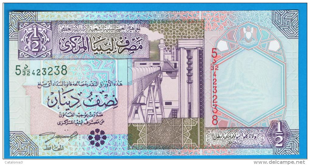 LIBIA - 1/2 Dinar ND  SC  P-63 - Libia