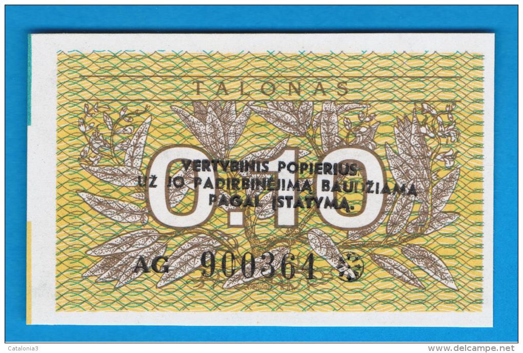 LITUANIA - LITHUANIA - 0,10  Talonas 1991 SC  P-29 - Lituania