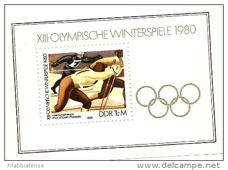 1980 - Germania Est BF 55 Olimpiadi Lake Placid   ------ - Invierno 1980: Lake Placid