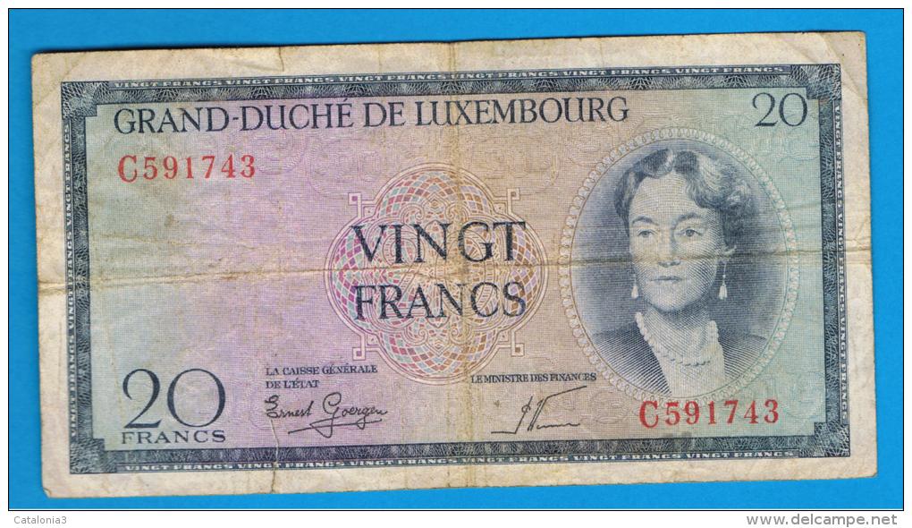 LUXEMBURGO -  20 Francs ND  P-49 - Luxemburgo