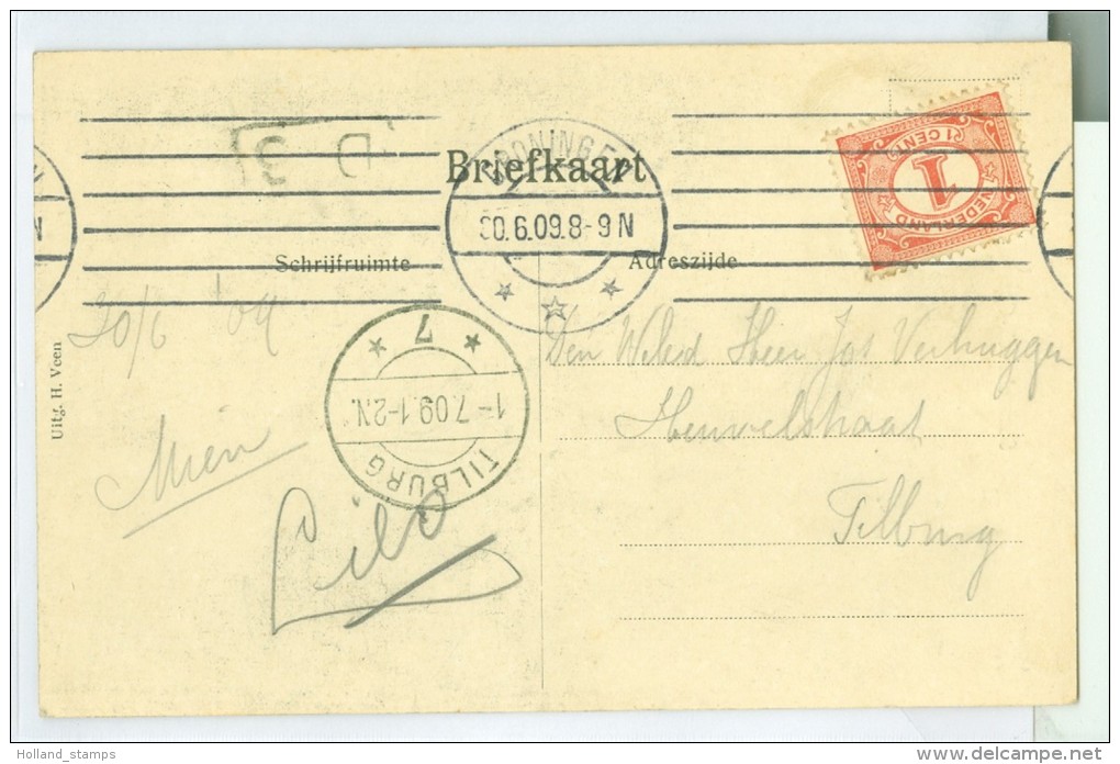 GRONINGEN * STERREBOSCH * ANSICHTKAART * CPA (2311) GELOPEN In 1909 Van GRONINGEN Naar TILBURG - Groningen