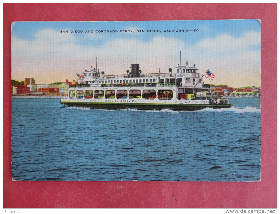 San Diego,CA--San Diego And Coronado Ferry--not Mailed--PJ 165 - San Diego