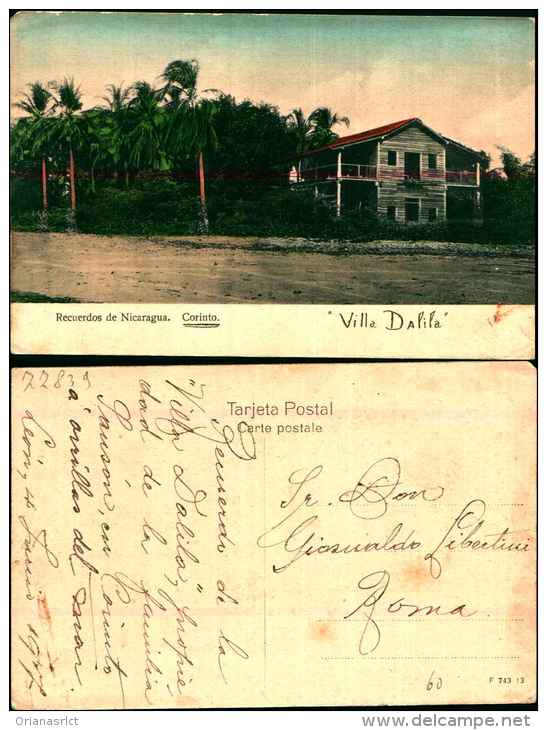 77839)cartolina Illustrata  Di Corinto -nicaragua- Villa Dalila- Viaggiata Nel 1907 - Nicaragua