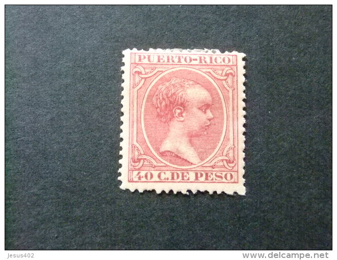 PUERTO RICO Año 1894  -- Edifil Nº 114 * MH Carmin  - ALFONSO XIII -- Yvert & Tellier Nº 114 *MH - Puerto Rico