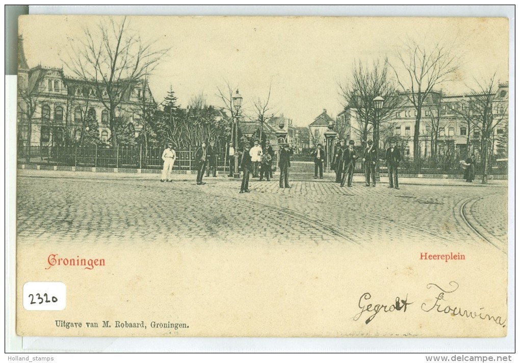 GRONINGEN * HEEREPLEIN * ANSICHTKAART * CPA (2320) GELOPEN IN 1903 Van GRONINGEN Via HARKSTEDE Naar SCHARMER - Groningen
