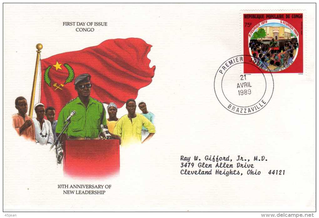 Congo: 1989 Belle Fdc 10 Ans Du Nouveau Commandement - FDC