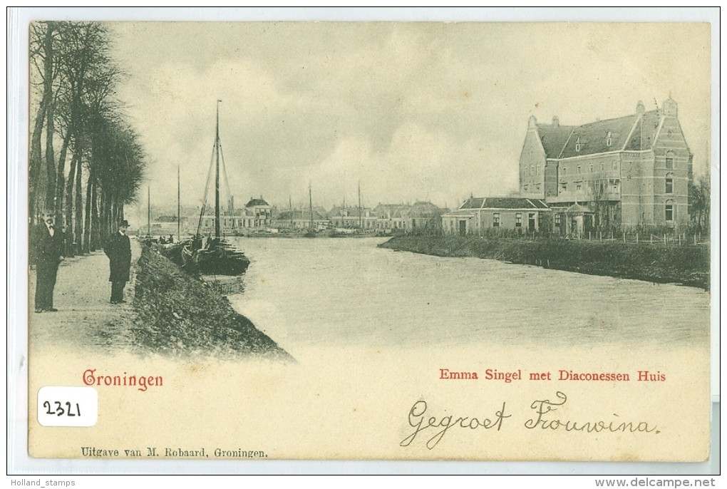 GRONINGEN * EMMASINGEL Met DIACONESSEN HUIS * AK * CPA (2321) GELOPEN IN 1903 Van GRONINGEN Via HARKSTEDE Naar SCHARMER - Groningen