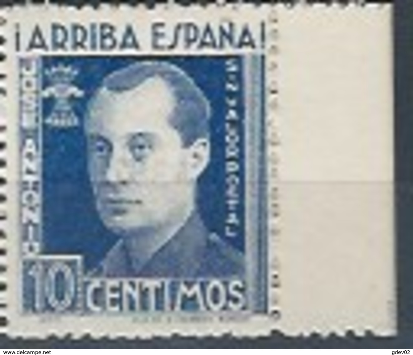 FET36-LM099TV.Sin Valor Postal.JOSE ANTONIO PRIMO DE RIBERA.Falange.1938. (Galvez 36**)en Nuevo.RARO - Variedades & Curiosidades