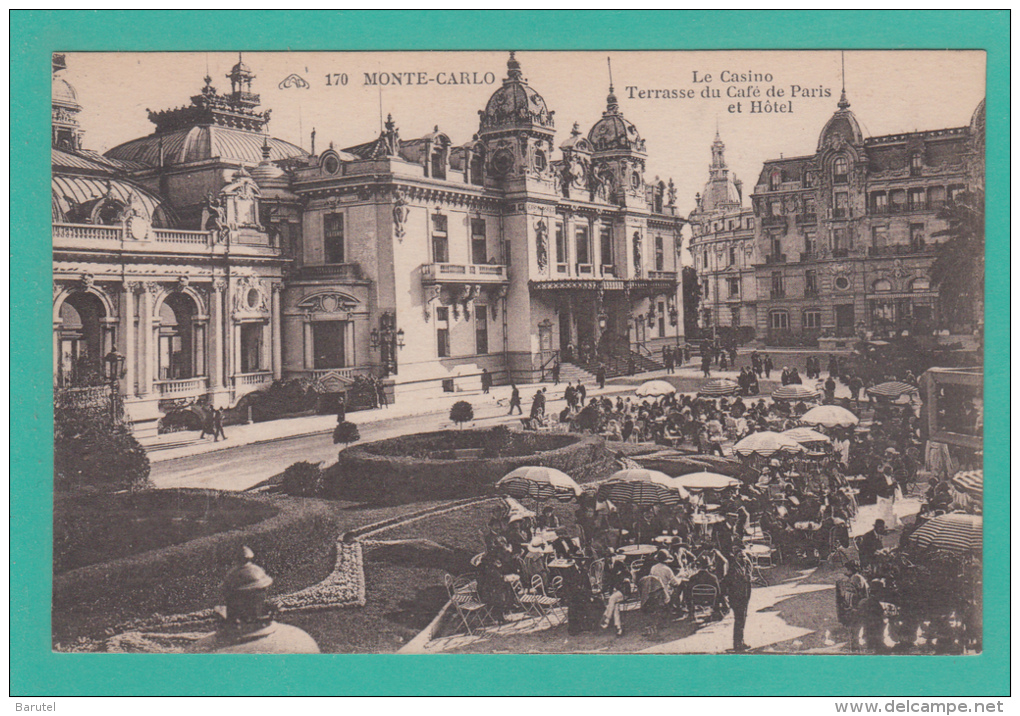 MONTE CARLO [Monaco] --> Le Casino. Terrasse Du Café De Paris Et Hôtel - Casino