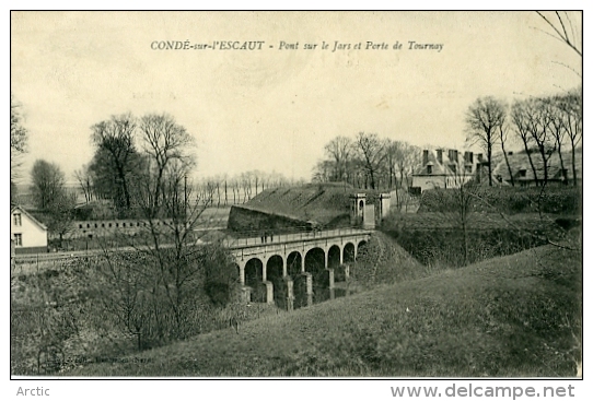 Condé Sur L'Escault Pont Sur Le Jars Et Porte De Tournay - Conde Sur Escaut