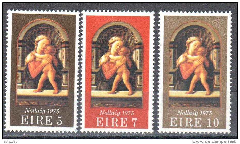 Ireland 1975 Christmas Art Painting Gemalde Mi.333-335 MNH (**) - Ungebraucht