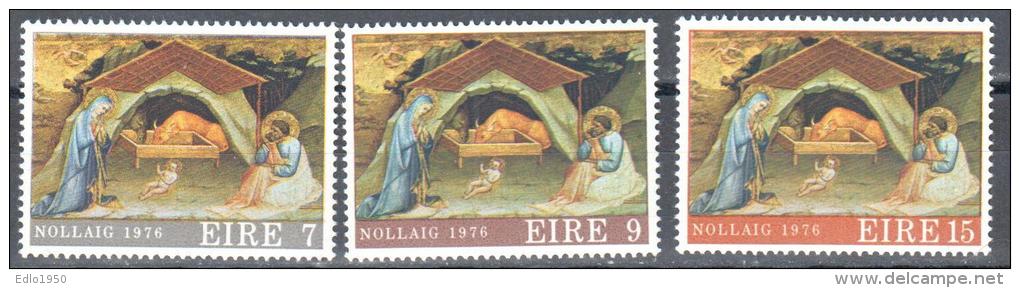 Ireland 1976  Christmas Art Painting Gemalde Mi.353-355 MNH (**) - Unused Stamps