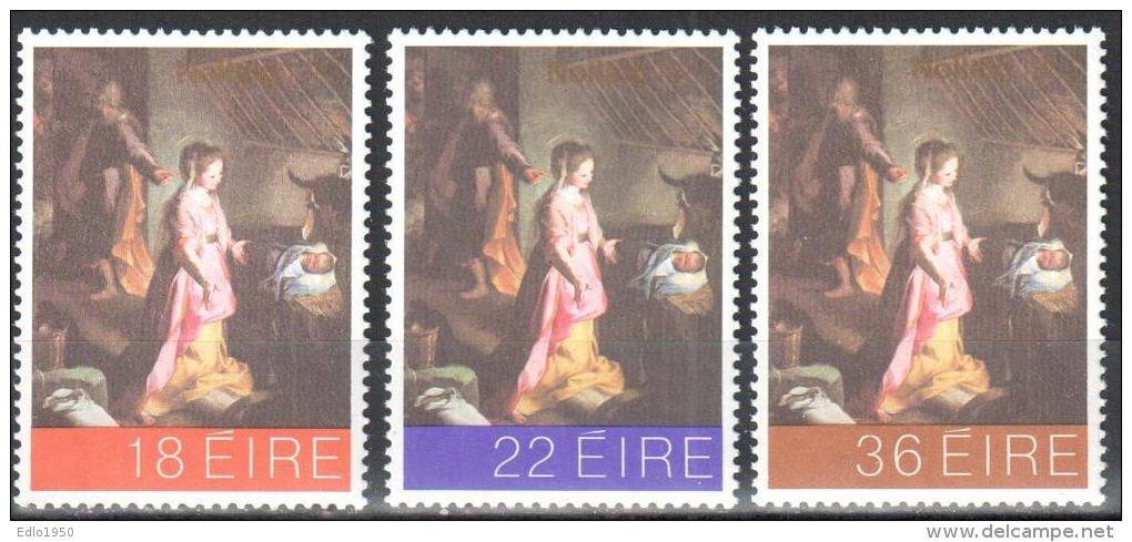 Ireland 1981 Christmas Art Painting Gemalde Mi.455-457 MNH (**) - Unused Stamps