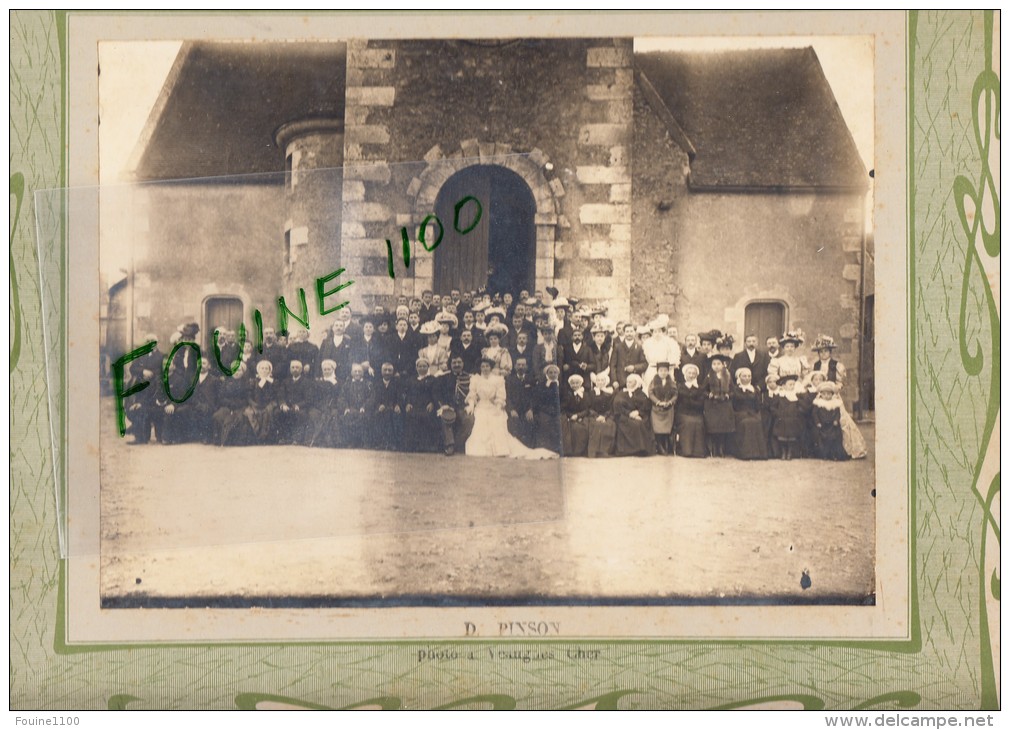 RARE Lot De 8 Photos ( Photo ) De Mariage Devant L´ église De Boulleret 18 Cher - Places