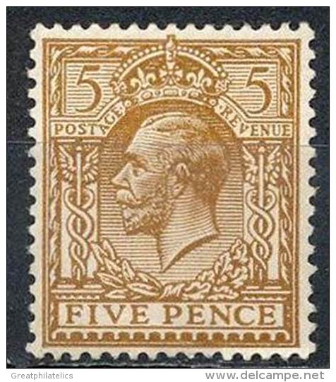 GREAT BRITAIN 1924 GEORGE V 5d SC# 194 //SG#425 FRESH VF OG LH CV£20,00 (DEL04) - Neufs