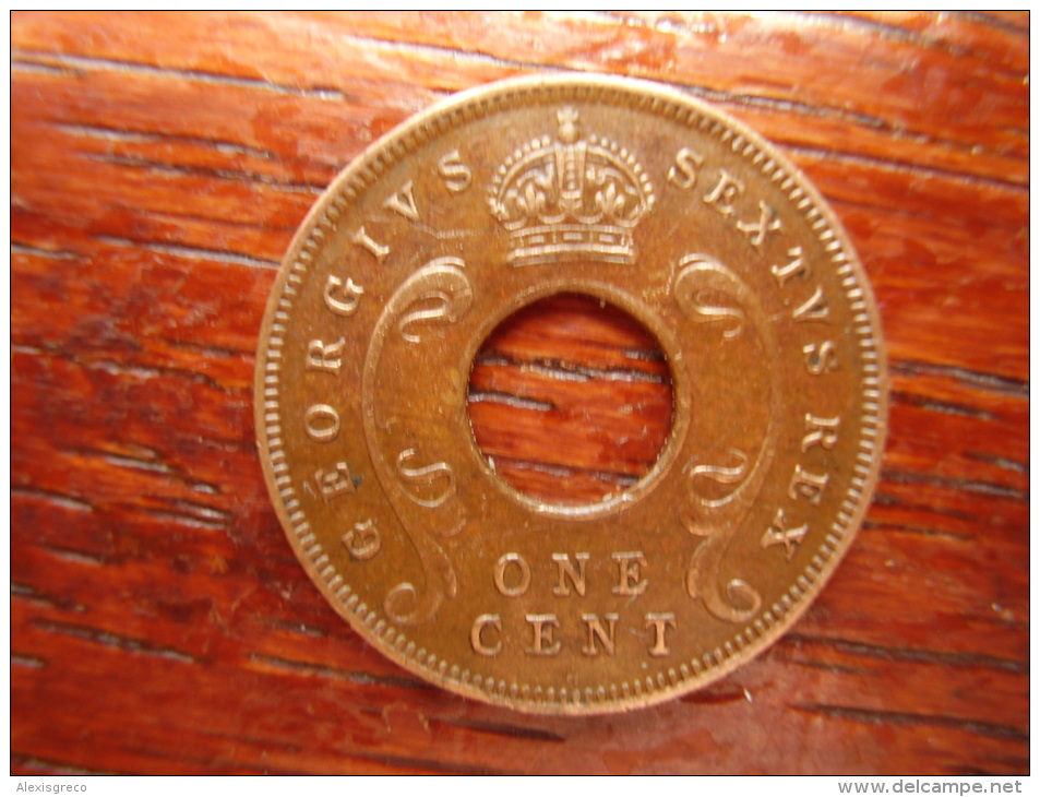 BRITISH EAST AFRICA USED ONE CENT COIN BRONZE Of 1952 H. - Ostafrika Und Herrschaft Von Uganda