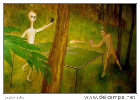 Table Tennis Stamped Carte Postal 1275 - Tennis De Table