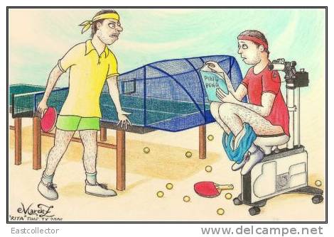 Table Tennis Stamped Carte Postal 1275 -3 - Tischtennis