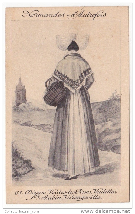 Normandes D'autrefois N&ordm;65 Dress Costume Tarjeta Postal  Vintage Original Postcard Cpa Ak (W3_1801) - Moda