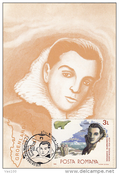 CONSTANTIN DUMBRAVA, EXPLORER, CM, MAXICARD, CARTES MAXIMUM, 1992, ROMANIA - Erforscher