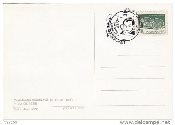 CONSTANTIN DUMBRAVA, EXPLORER, CM, MAXICARD, CARTES MAXIMUM, 1992, ROMANIA - Onderzoekers