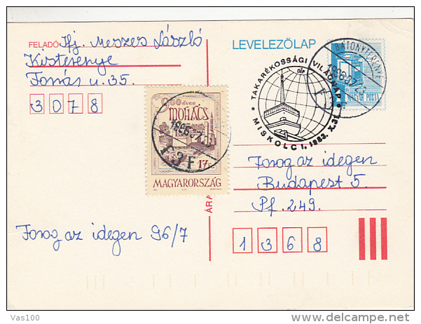 MUNKACS OLD CITADEL, PC STATIONERY, ENTIERE POSTAUX, 1996, HUNGARY - Postal Stationery