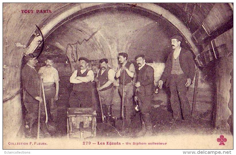 Paris   Les égouts  Un Siphon Collecteur - Petits Métiers à Paris