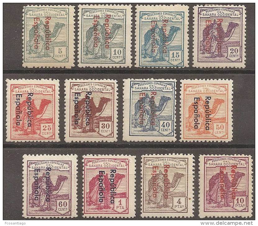 ESPAÑA/SAHARA 1931/35 - Edifil Esp. #36/47Ahcc - * MLH ¡RARE! - Sahara Español