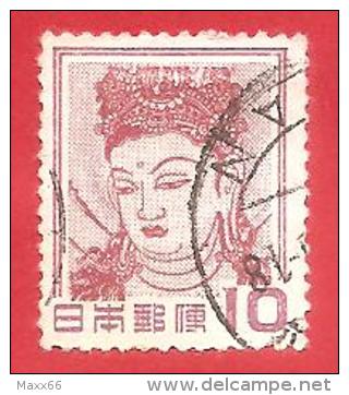 GIAPPONE - JAPAN - USATO - 1951 - DEFINITIVI - Goddess Kannon - 10 ¥  Yen - Michel JP 549 - Oblitérés