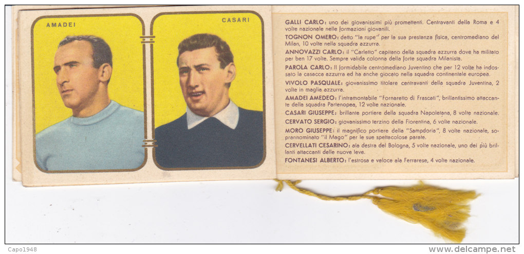 CALENDARIETTO  "ASSI DEL CALCIO " SPORT CALCIO   1958 -2-  0882 -17494-495.....499 - Formato Piccolo : 1941-60