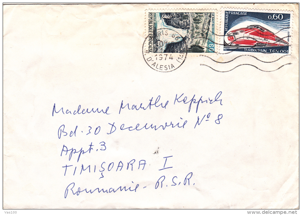 TGV, LE SAUT DU DOUBS ,SPECIAL COVER,1974, FRANCE - Briefe U. Dokumente